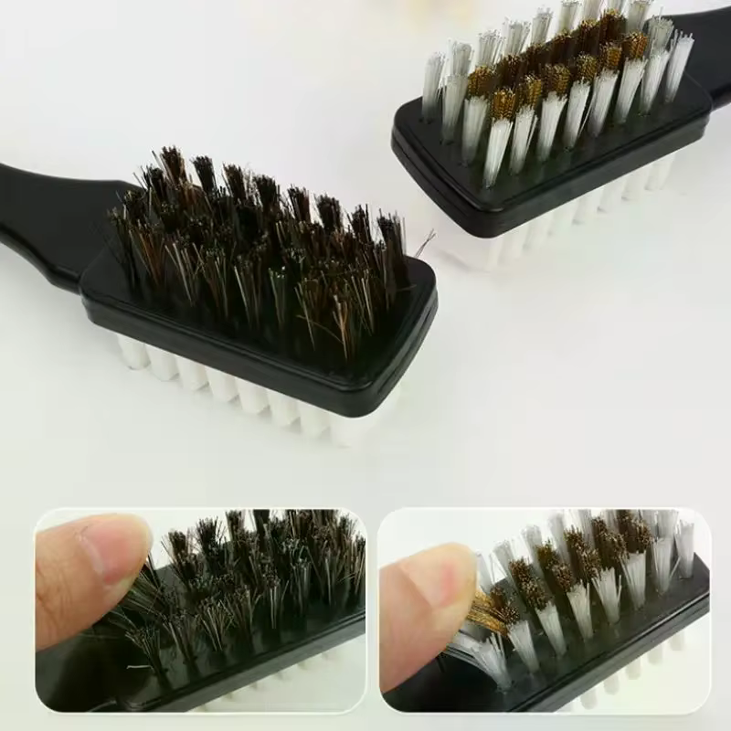 Kit de brosse de nettoyage pour chaussures 2 en 1 à double extrémité avec gomme - Plastique durable pour bottes en daim