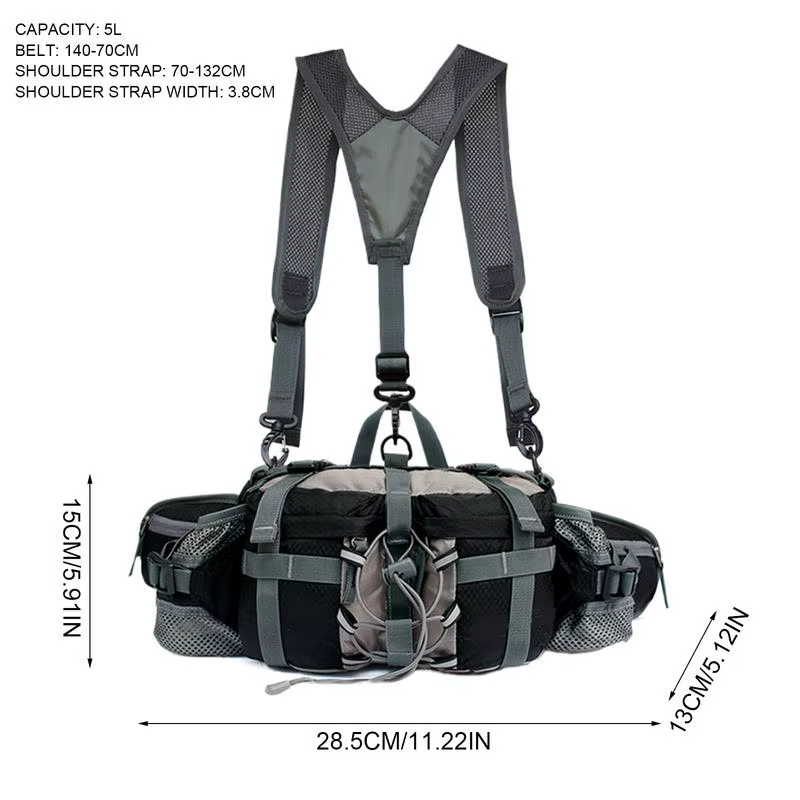 Sac de taille de randonnée avec 2 porte-bouteilles d'eau