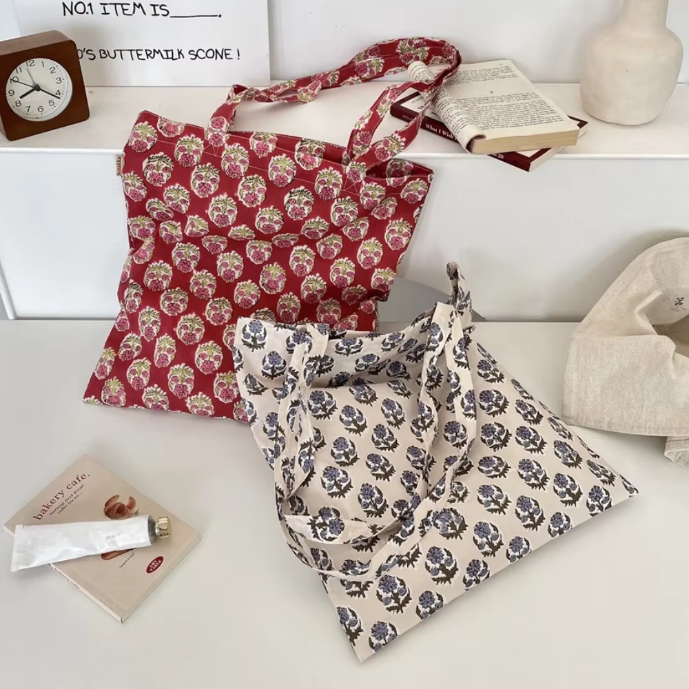 Sac fourre-tout Vintage imprimé Floral, sac à bandoulière de Style fin pour femmes