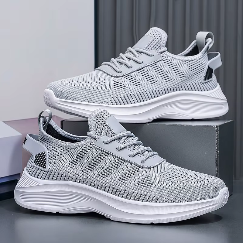 Chaussures pour hommes, grande taille 48 49 50, chaussures d'été respirantes en tissu maille, chaussures de sport pour hommes, chaussures de sport légères et décontractées, chaussures de marche