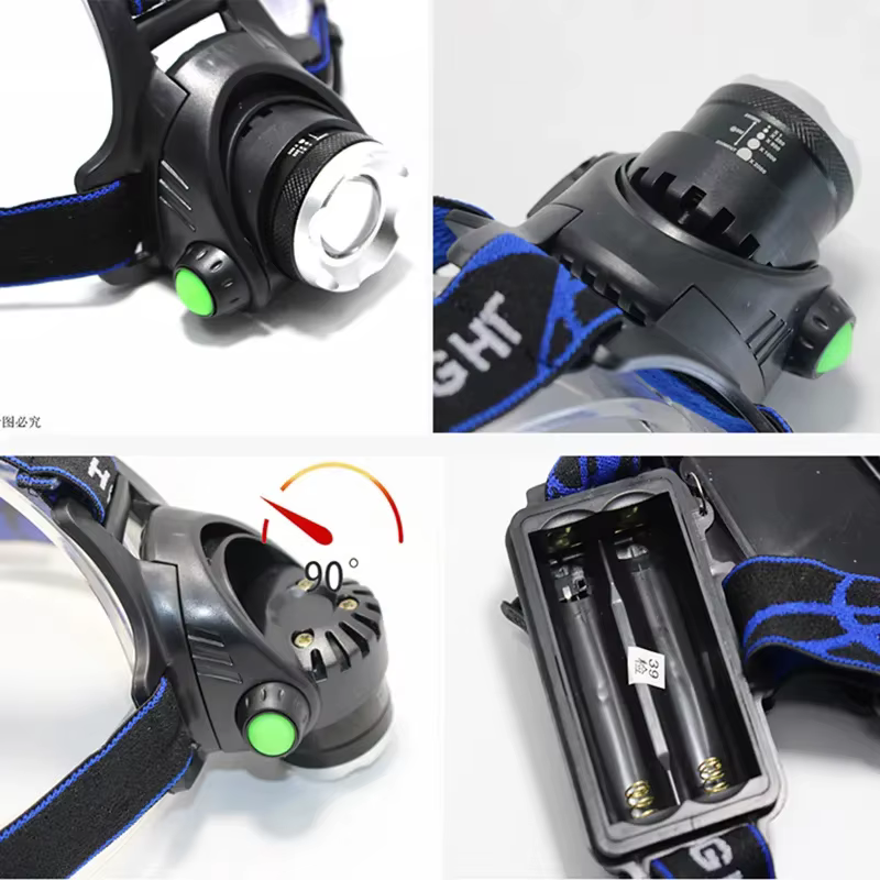 Lampe frontale LED puissante à Induction