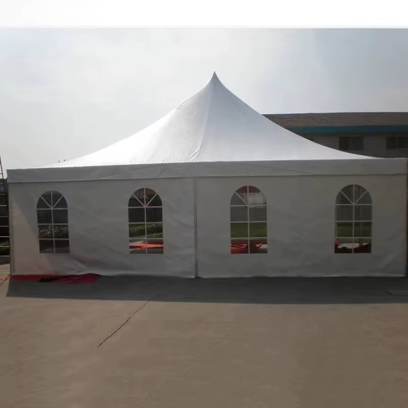 Tente Pagode en PVC Blanc avec Structure en Alliage d'Aluminium Personnalisée pour Événements