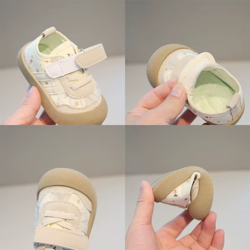 Chaussures d'automne à fleurs pour bébés filles, nouvelles chaussures de sport décontractées à semelles plates et souples, chaussures de marche polyvalentes et élégantes pour enfants