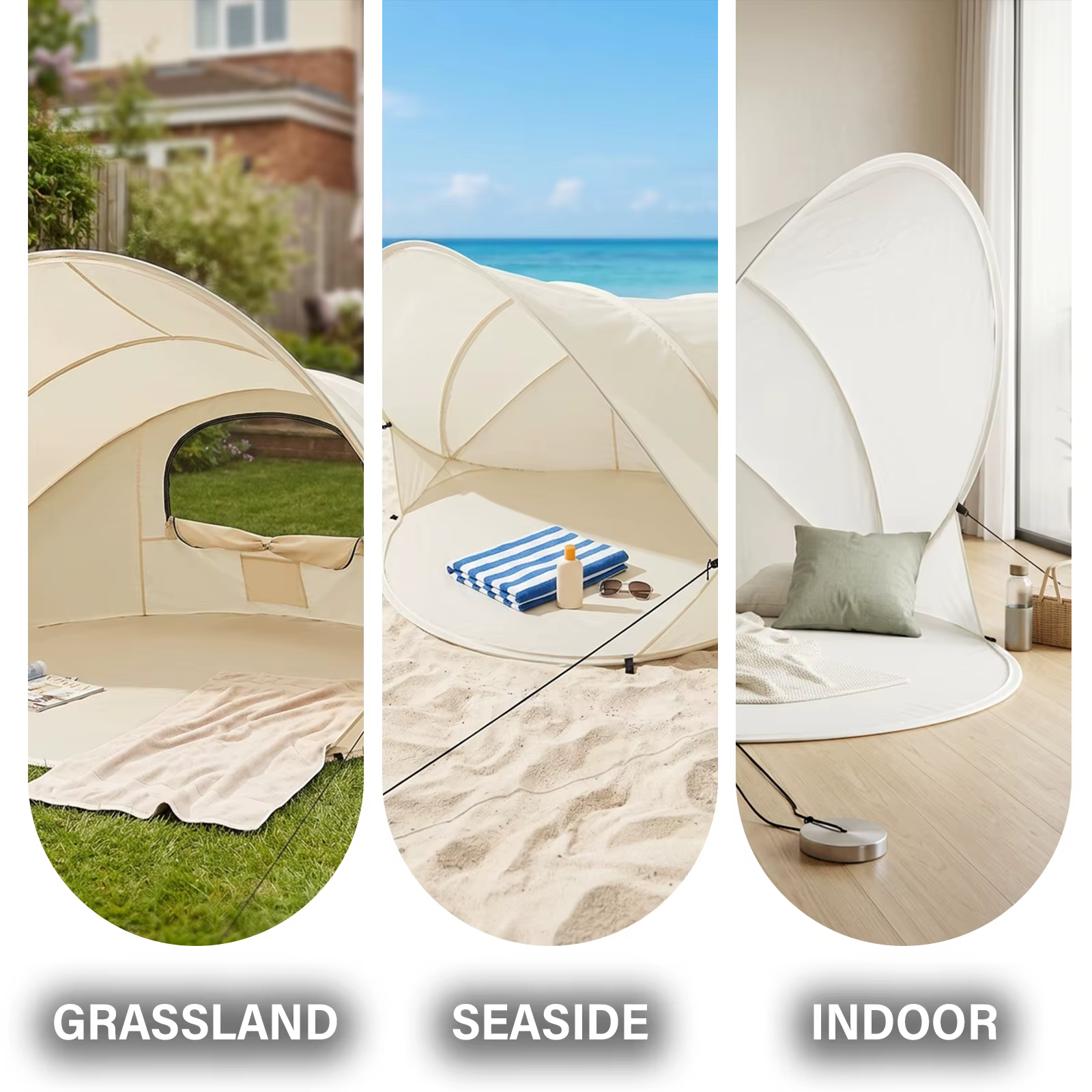 Auvent de plage portable – une tente pop-up compacte idéale