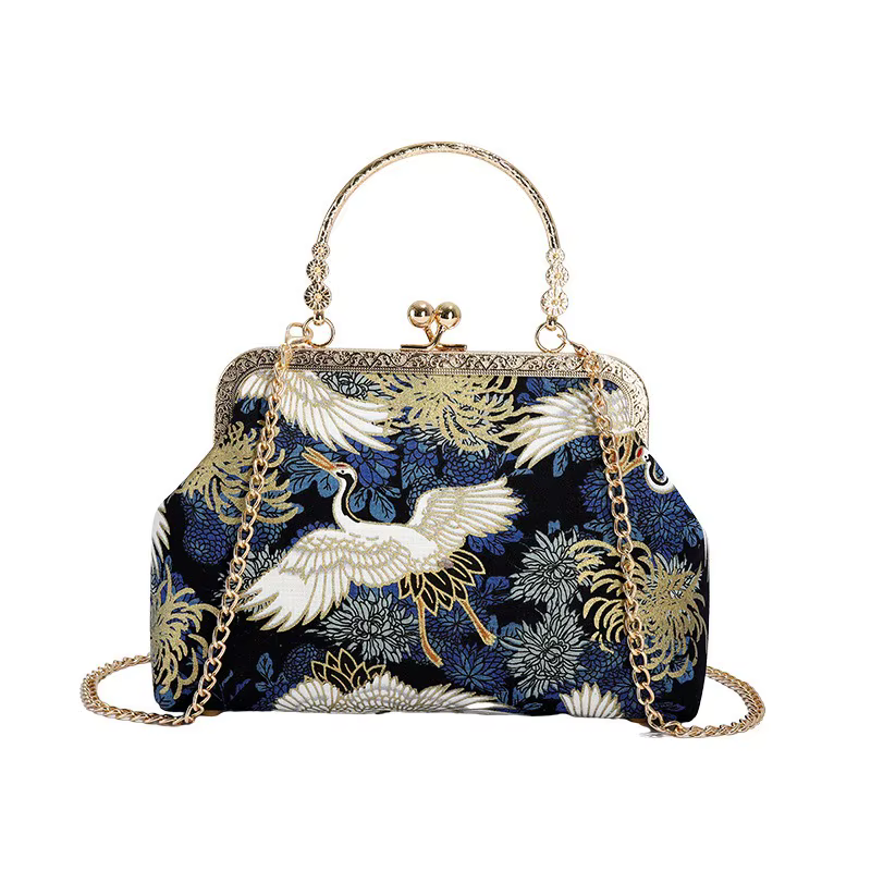 Sac à bandoulière en similicuir pour femme, broderie florale vintage, réglable, sac à main quotidien