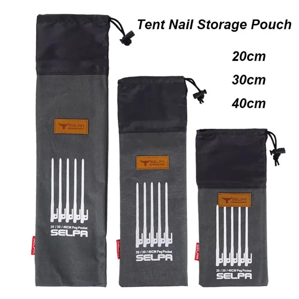 Poudres de piquets de tente multifonctions, 20 cm, 30 cm, 40cm, sac de rangement au sol, ULà vent, fournitures de camping en plein air
