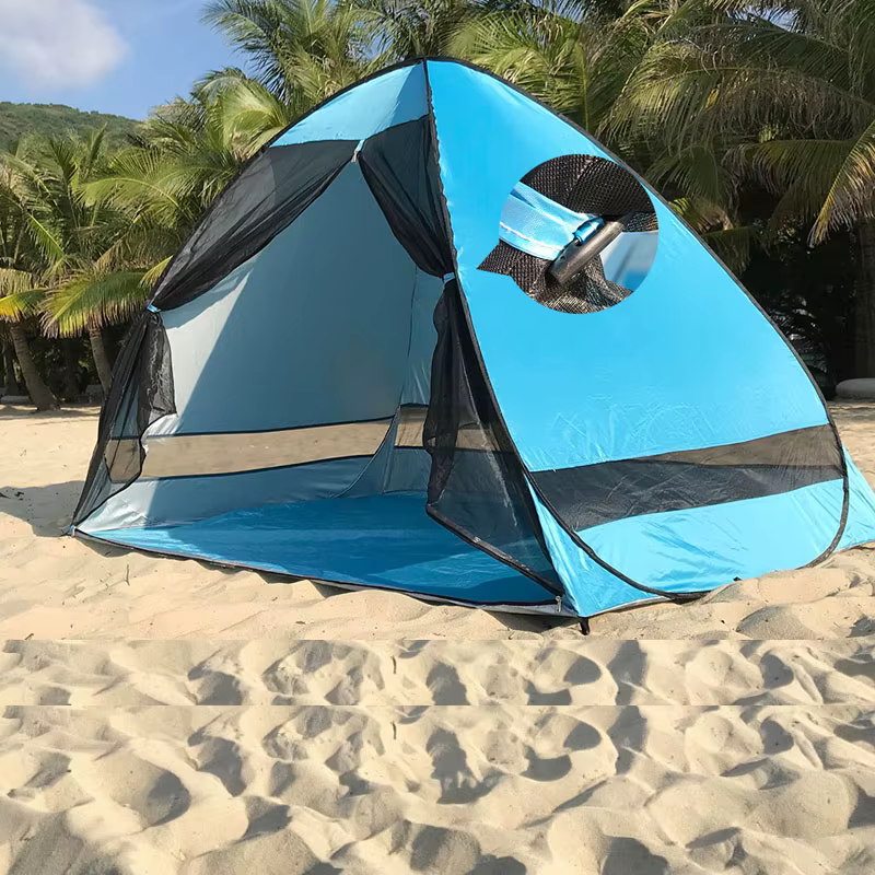 Tente à ouverture rapide pour 1 à 2 personnes, Protection UV anti-moustiques, rideau pare-soleil Portable automatique pour Camping en plein air