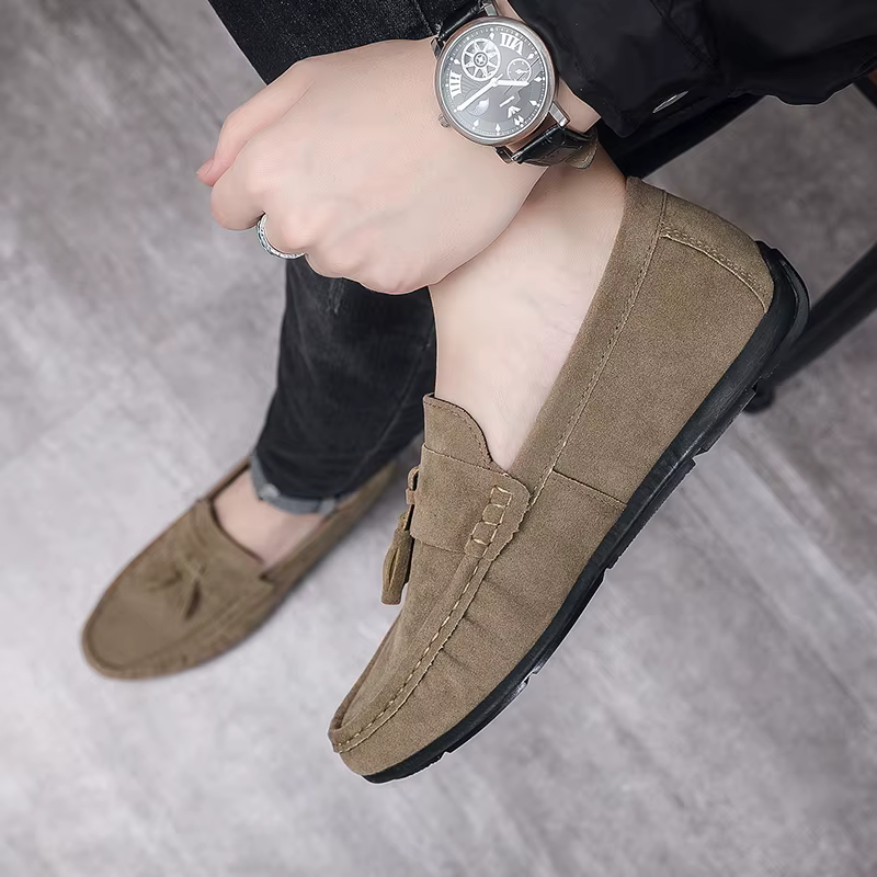 Chaussures plates décontractées à pois pour hommes, chaussures souples et confortables pour hommes, chaussures paresseuses Luminemaker, mode d'été