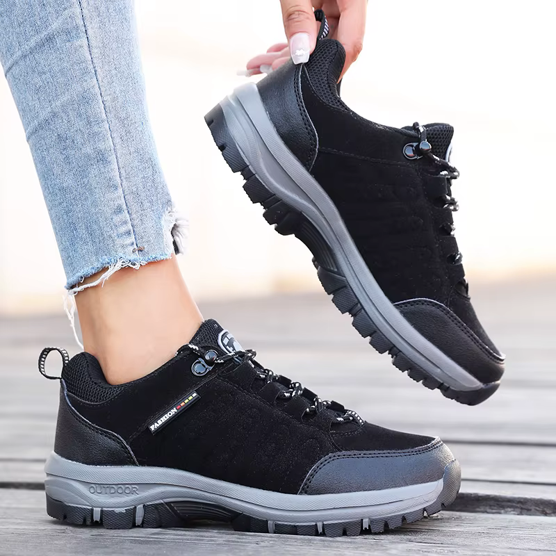 Chaussures de randonnée en daim rétro pour femmes