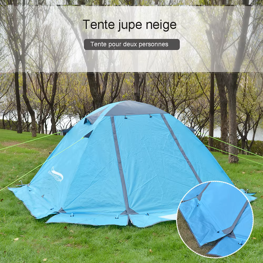 Desert Fox Tente de camping avec jupe pare-neige pour 2 personnes
