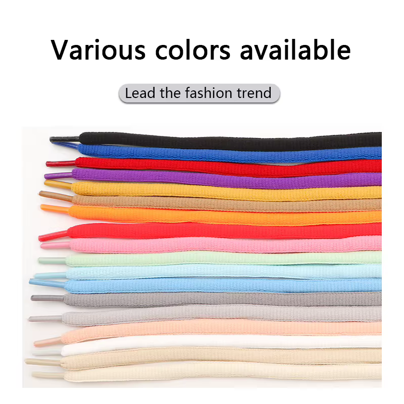 Lacets ovales 9MM, lacets semi-circulaires épais pour baskets montantes et basses, en polyester et soie, lacets de haute qualité, 18 couleurs, 1 paire