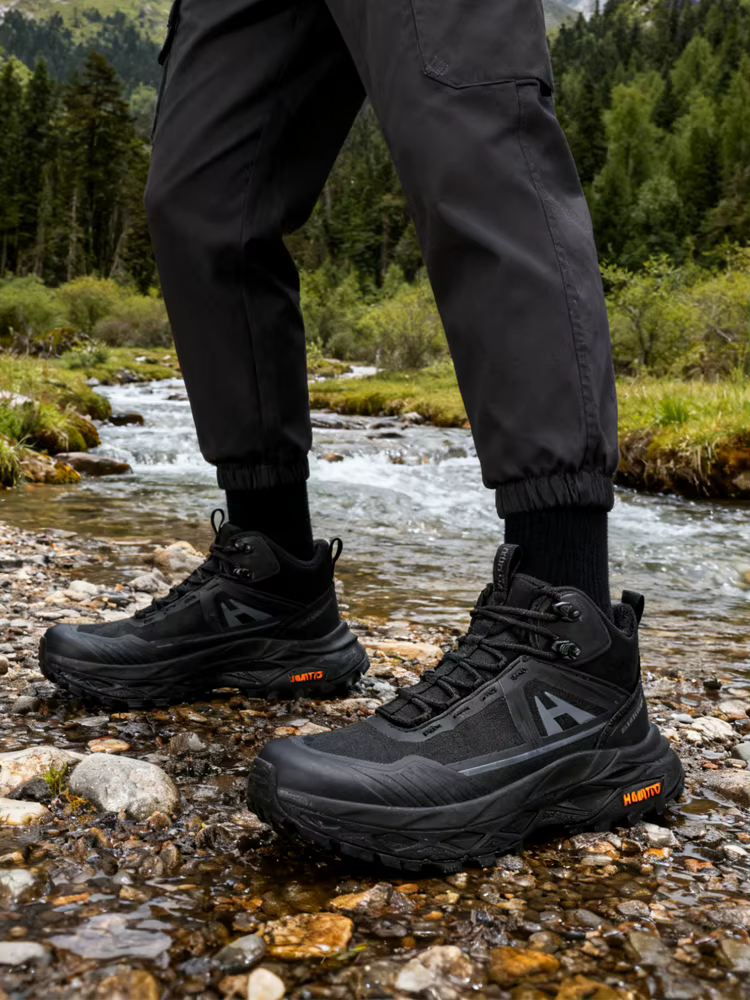 HUMTTO bottes de randonnée hommes chaussures de chasse imperméables maille tactique désert Combat cheville