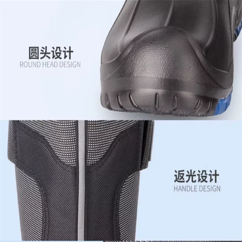 Bottes de neige imperméables et résistantes au froid pour hommes, chaussures de pêche résistantes à l'usure, bottes de pluie à pointes en acier, chaussures de pêche, nouveau, 2022