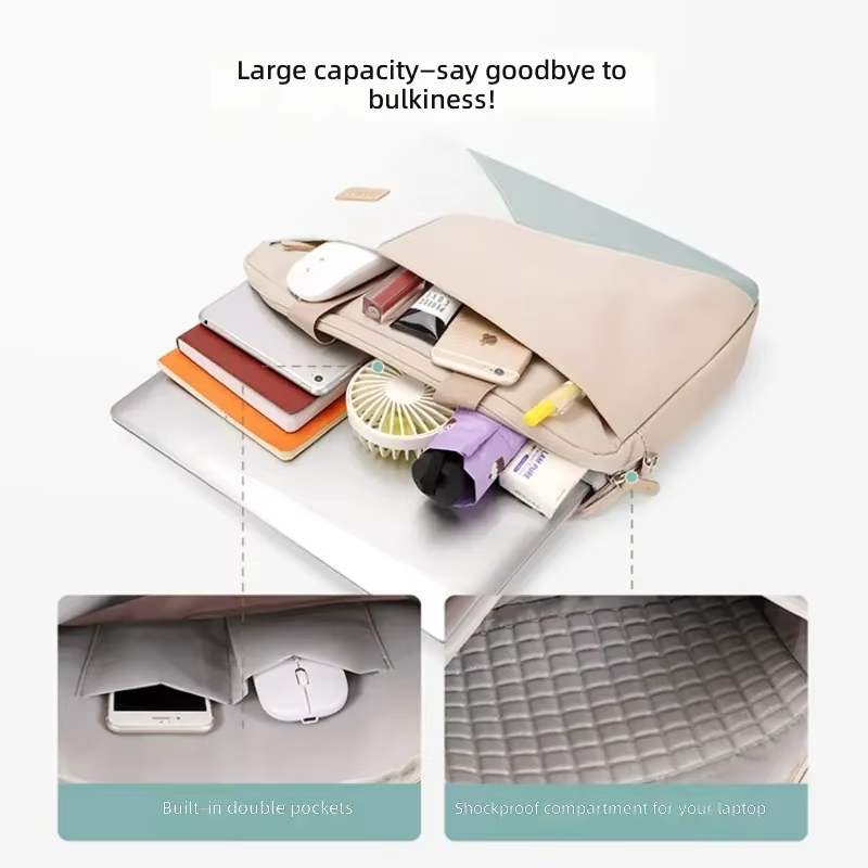 Sac d'ordinateur pour femme avec blocs de couleur, étui pour ordinateur portable de 13, 14 et 15,6 pouces, compatible avec Apple et Huawei