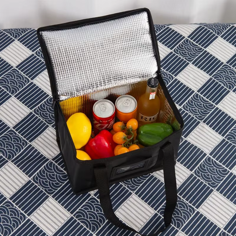 Sac isotherme thermique isolé 70L, isolation pour garder le froid, sac à déjeuner Portable de grande capacité, fermeture éclair, pique-nique Camping, sac alimentaire en feuille d'étain