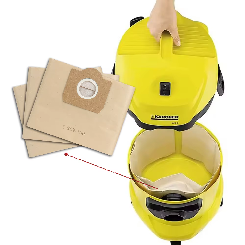 Sac à poussière 6.959-130 pour Karcher WD3 MV3 WV3 WV4 WD3200 WD3300 A2204 A2656 SE4001 SE4002 NT18, sac épais de grande capacité, étanche aux fuites
