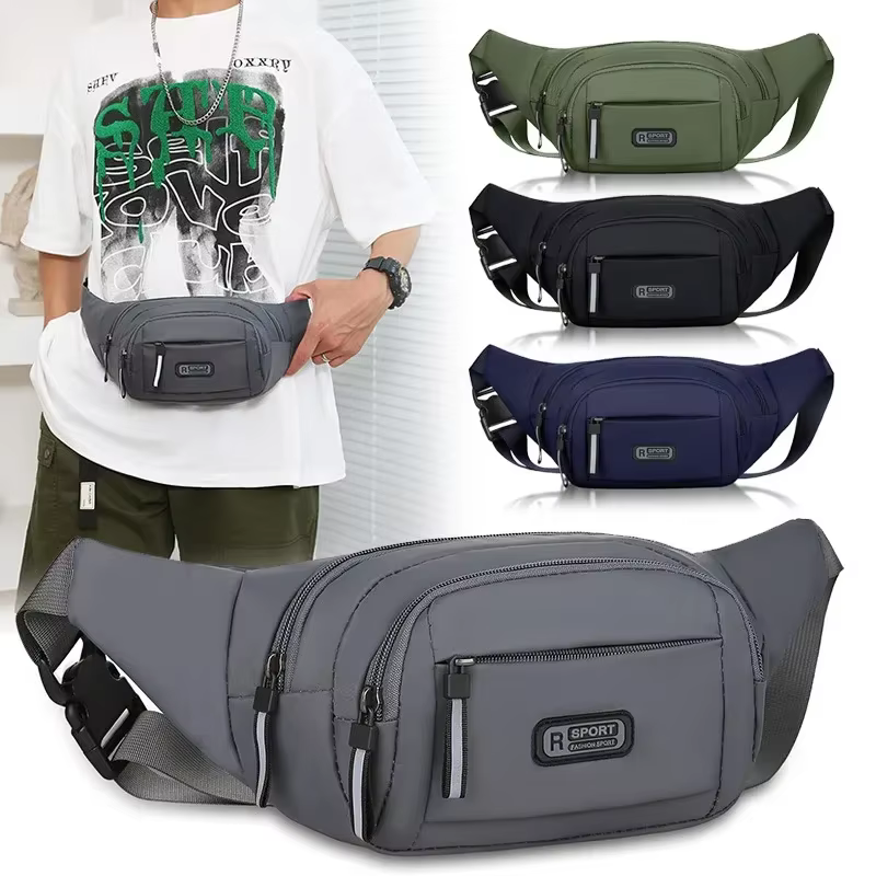 Hommes toile Fanny taille Packs unisexe ajustement taille sac Mobile Sports en plein air course Anti-vol Ultra mince Invisible taille sac