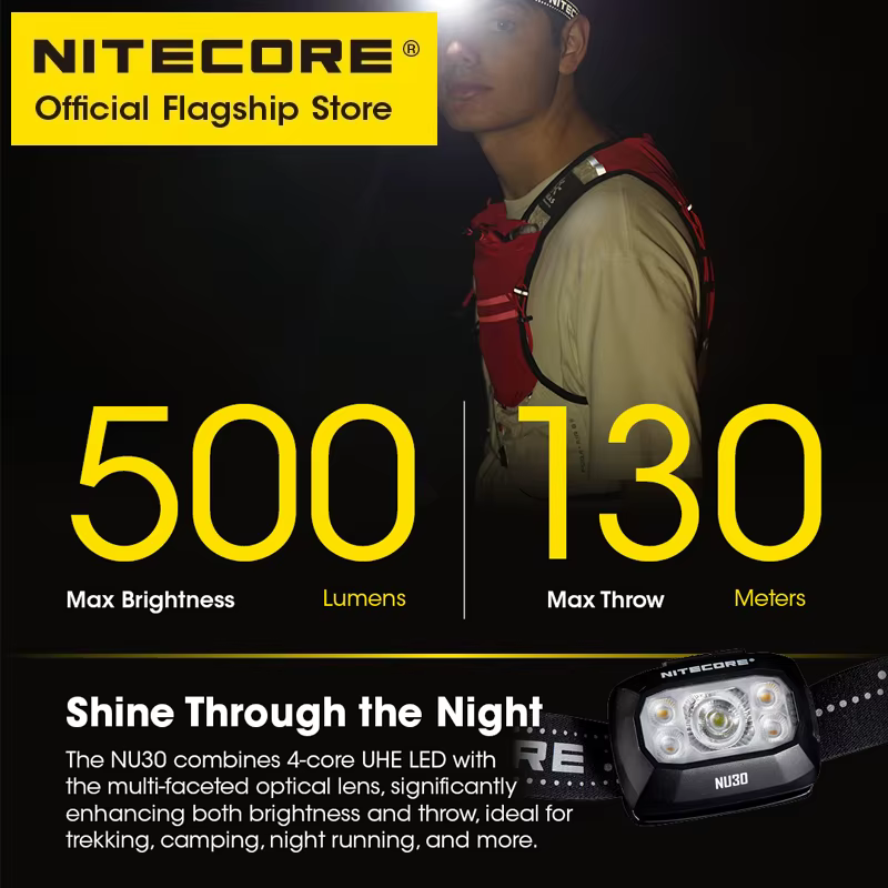 NITECORE NU30 Lampe de sauna aste USB-C 500 Lumens Lumière