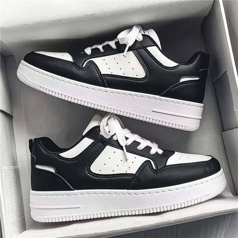 Chaussures pour hommes classique noir blanc baskets mode Tenis chaussures d'entraînement pour hommes jeunesse étudiant sport chaussure de course nouvelles chaussures décontractées