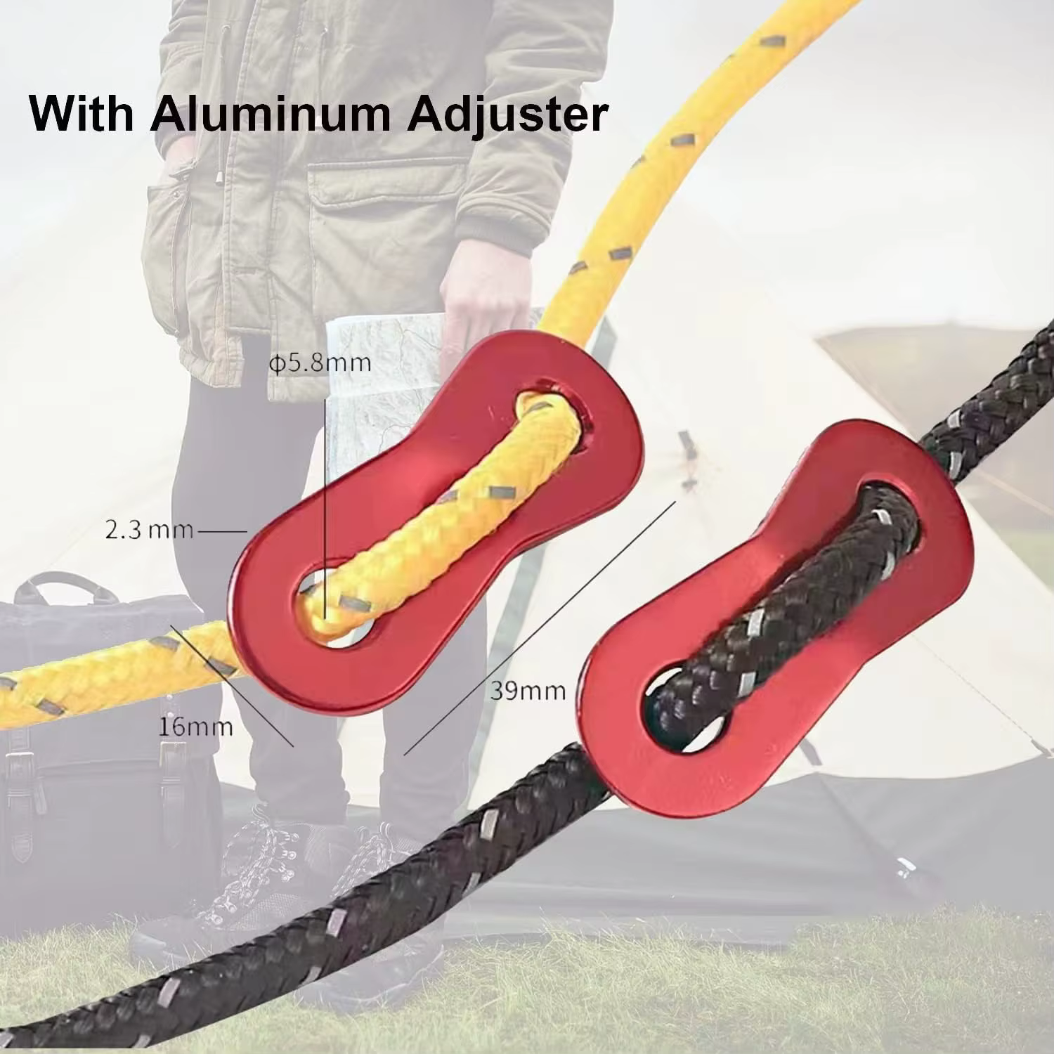 Corde de tente Durable lumineuse de 4M