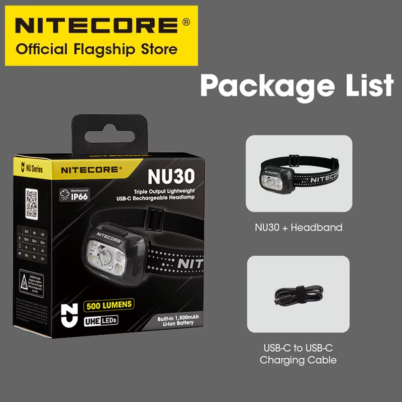 NITECORE NU30 Lampe de sauna aste USB-C 500 Lumens Lumière
