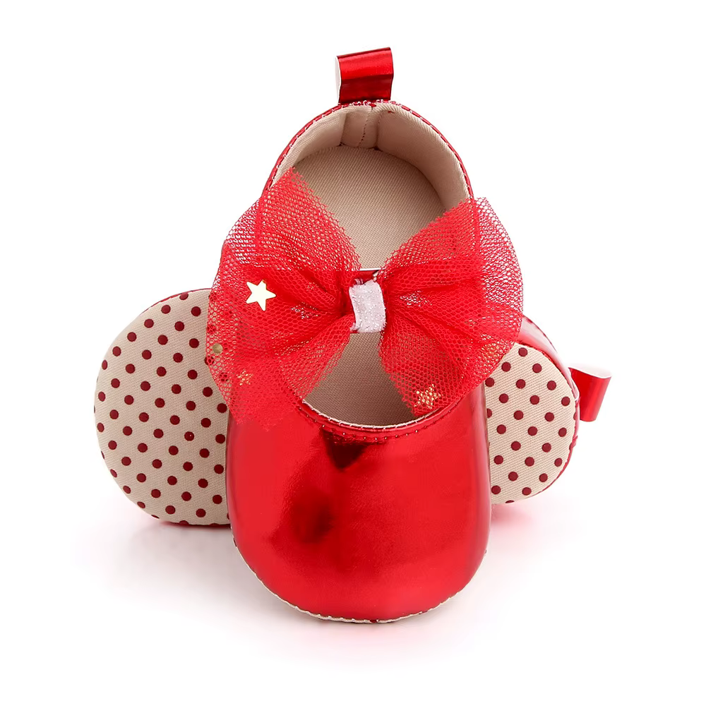 Chaussures pour Bébé Fille, Mocassins à Nministériels d Papillon, avec Ruban, Semelle en Caoutchouc Anti-alde, pour Nouveau-né