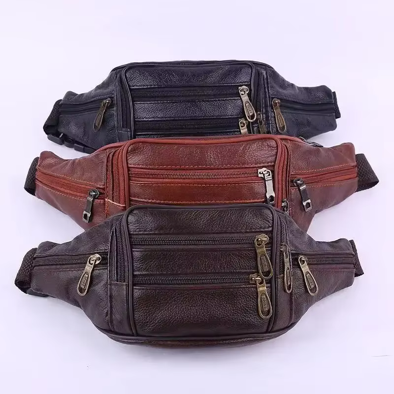 Sac d'argent en cuir de vachette pour hommes, sac pour appareil photo multifonctionnel, sac d'affaires pour la course et le sport, vente en gros, savoir chaud
