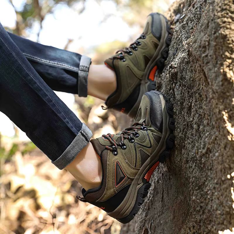 Chaussures de randonnée tout-terrain gris bleu pour hommes