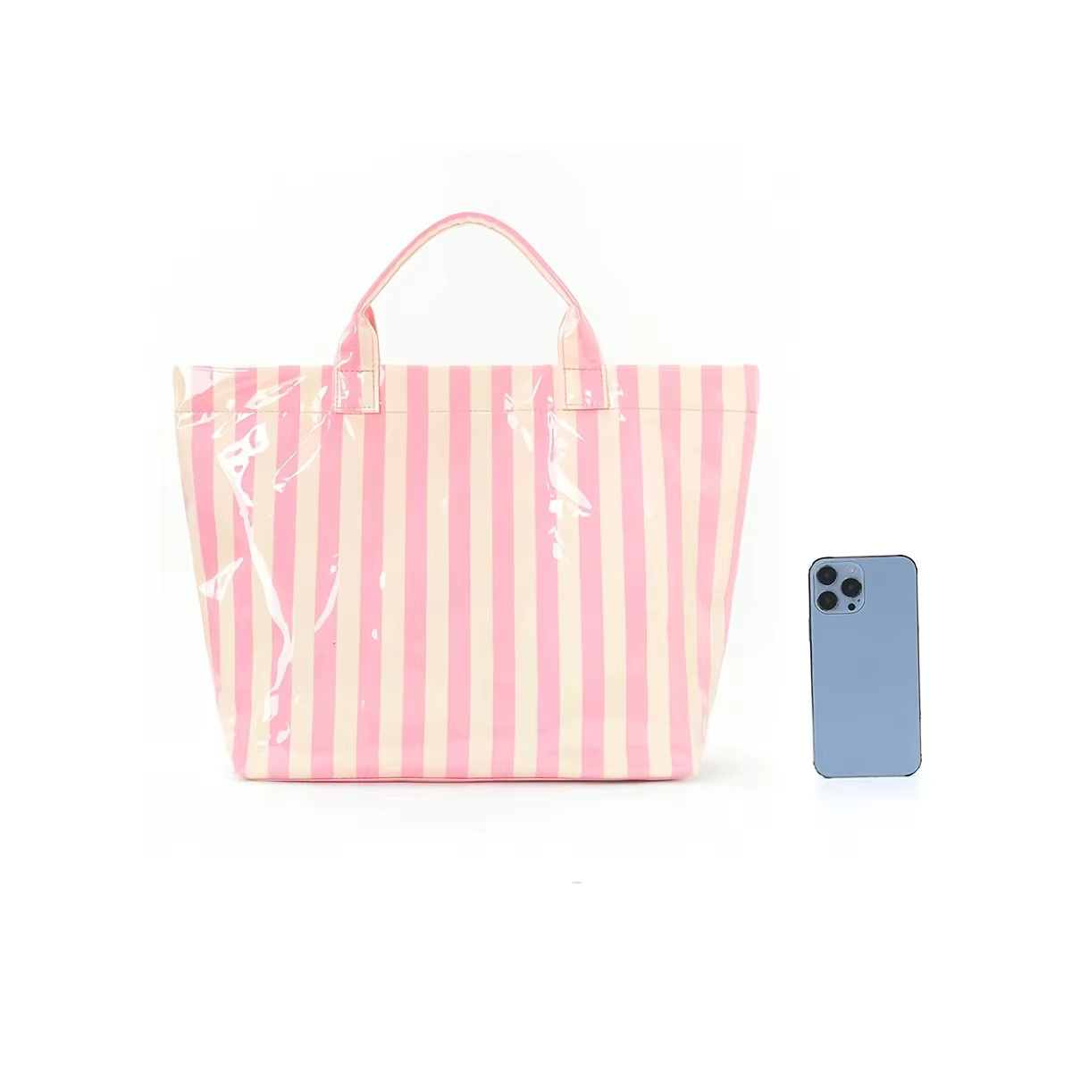Sac fourre-tout rayé en PVC