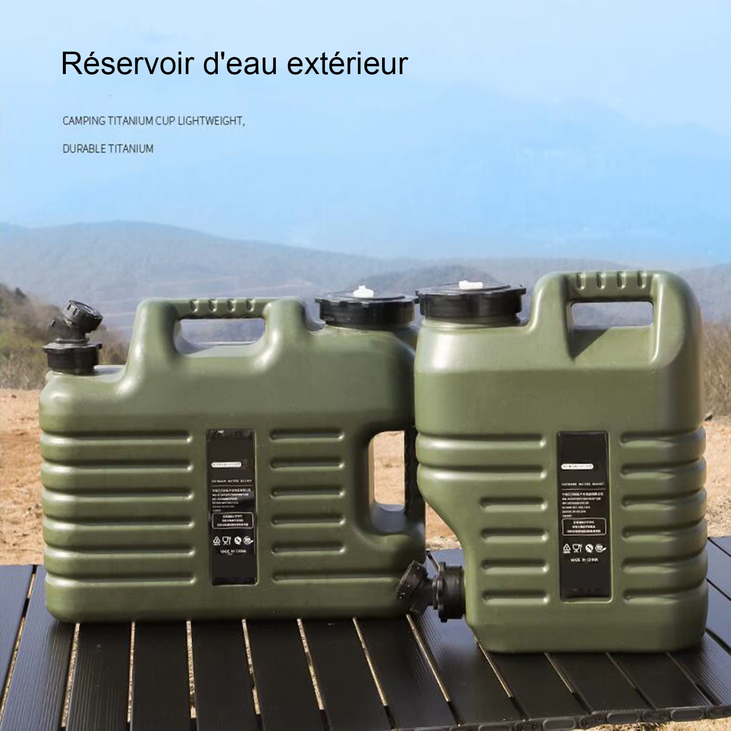 Desert Fox Grand Conteneur d'Eau Précieux Vert Militaire