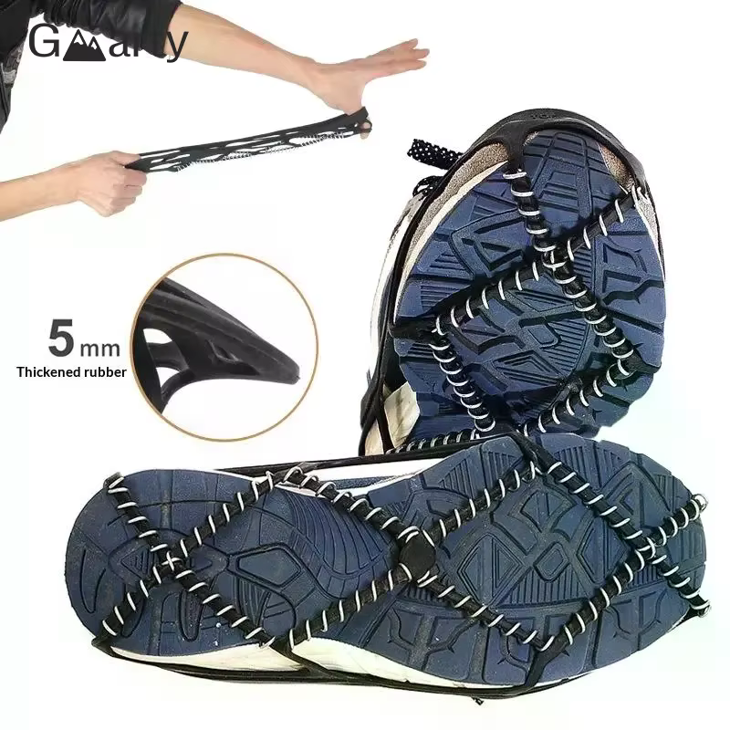 1 paire antidérapant glace neige pince couvre-chaussures Camping Sports de plein air couvre-chaussures marche Traction crampons glace Crampon couvre-chaussures