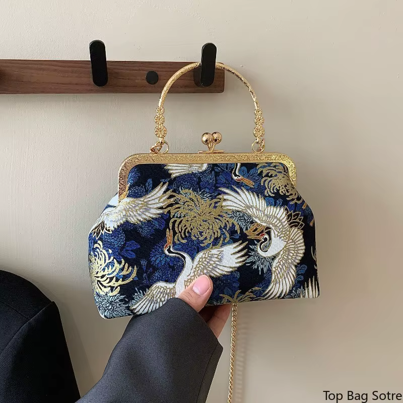 Sac à bandoulière en similicuir pour femme, broderie florale vintage, réglable, sac à main quotidien