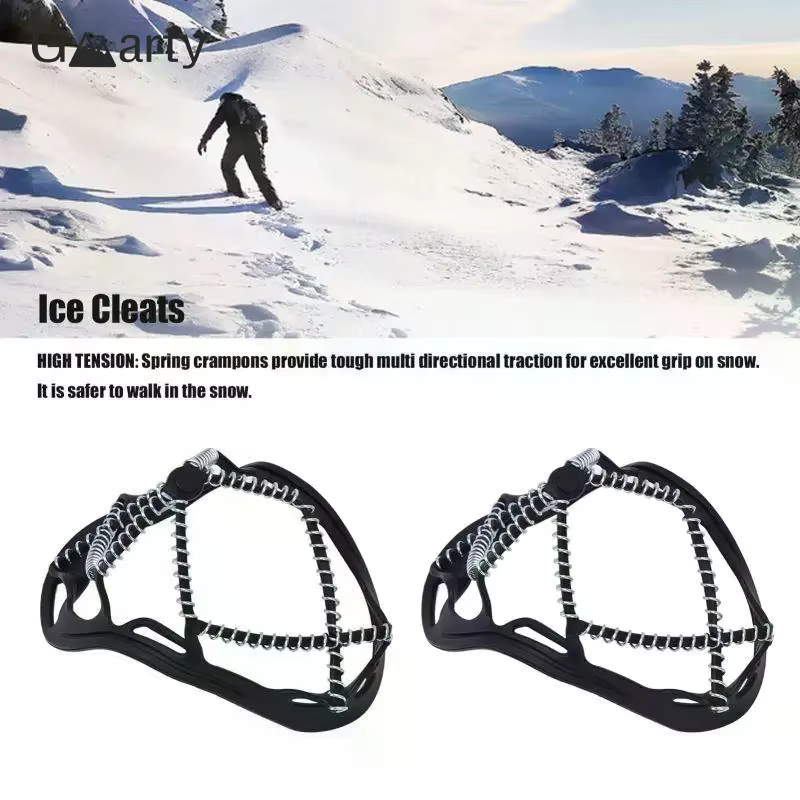 1 paire antidérapant glace neige pince couvre-chaussures Camping Sports de plein air couvre-chaussures marche Traction crampons glace Crampon couvre-chaussures