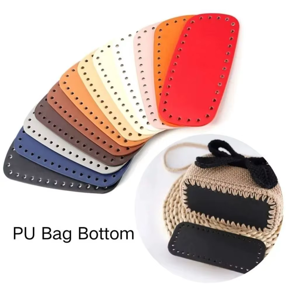 Base de sac en cuir PU portable avec trous