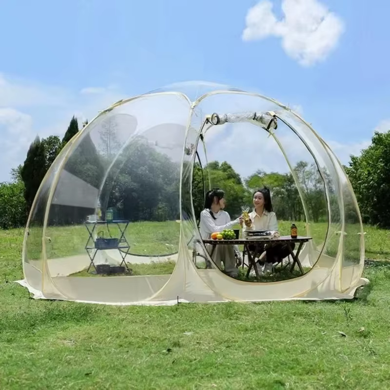 Dôme géodésique rond en PVC imperméable pour le glamping et le safari