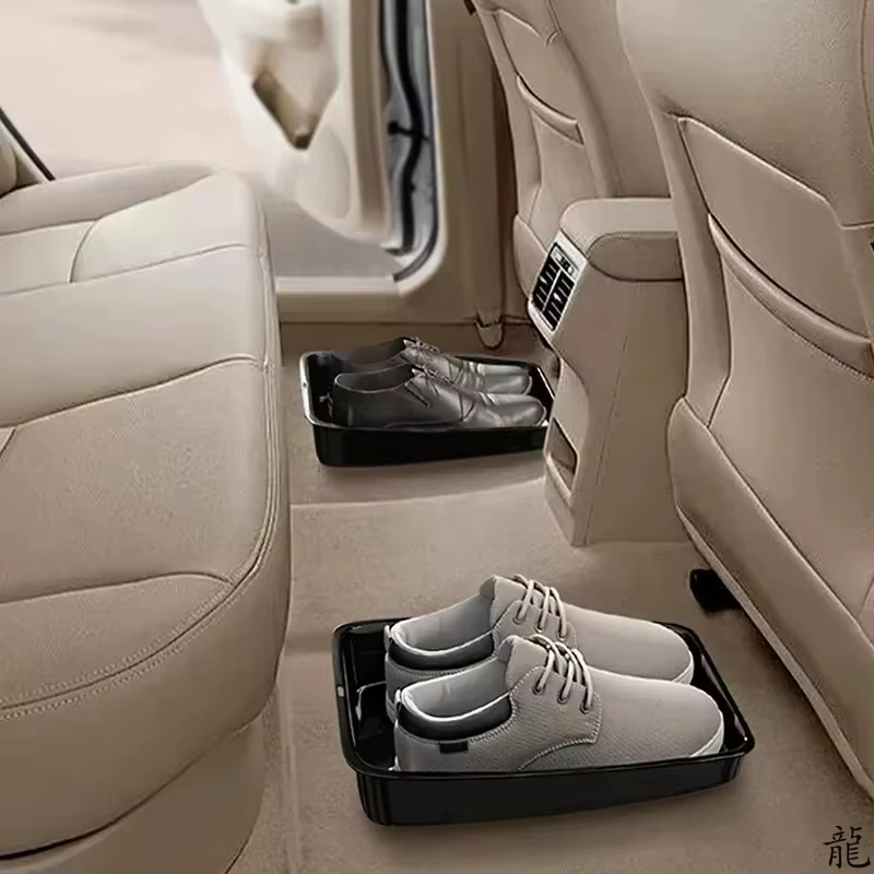 Boîte de rangement multifonctionnelle et durable pour chaussures de voiture, organiseur d'accessoires sous le siège