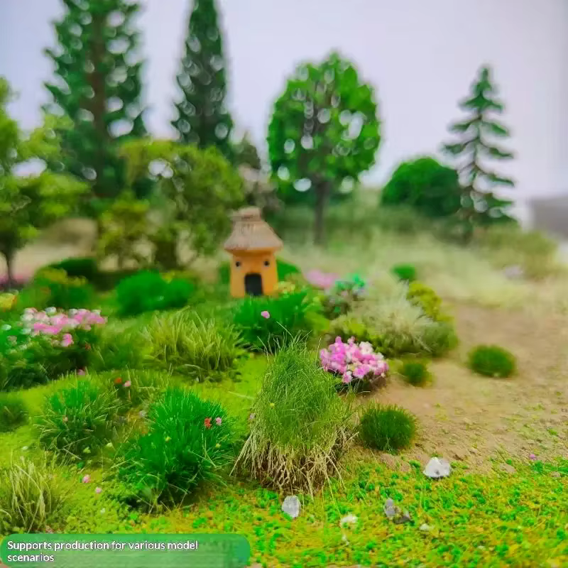 Table de sable de pelouse simulée, 30 g/sac, aménagement de paysage Miniature avec végétation de pierre, modèle de bricolage mixte avec poudre d'herbe en pierre