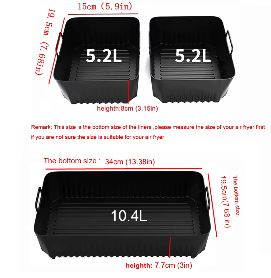 Doublures de friteuse à Air en Silicone pour Ninja AF500UK 10