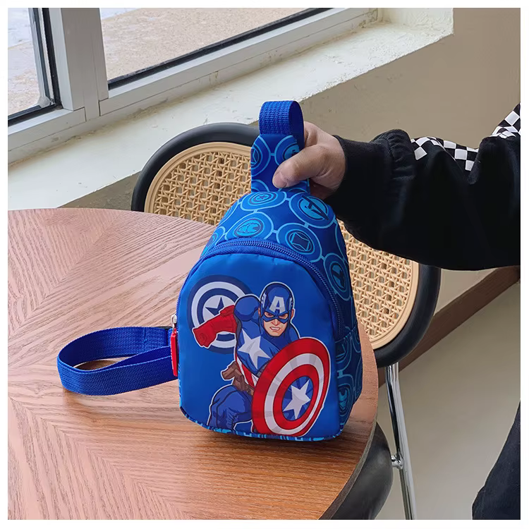 Sac de poitrine pour enfants, sac à bandoulière de dessin animé Spider Man, sacs de rangement de voyage décontractés à la mode, sacs messager, cadeau d'anniversaire pour garçons