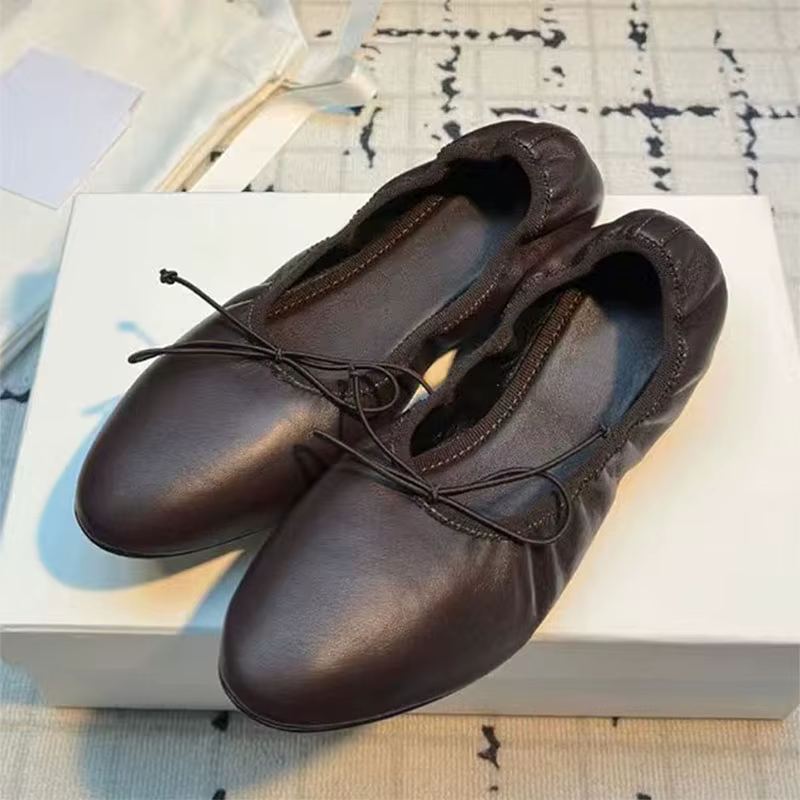 Classiques ballerines chaussures femmes daim cuir papillon-noeud confort mocassins bout rond décontracté en plein air chaussures de marche femme