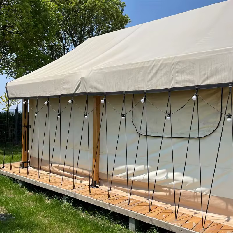Tente de camping de luxe pour safari avec structure en acier
