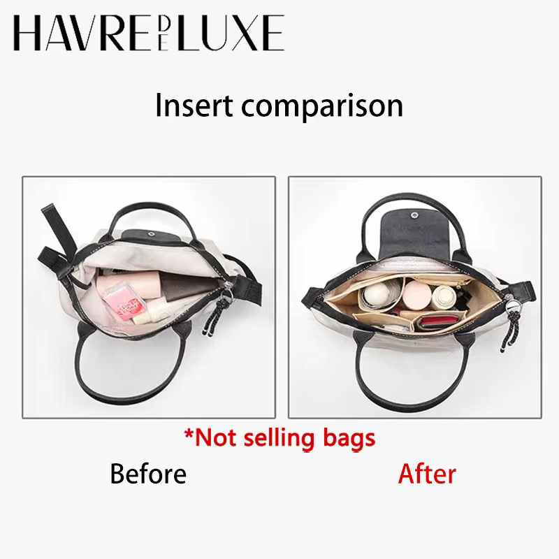 Organisateur de sac en feutre pour sac à main Longchamp Energy Mini S L, insert de rangement tridimensionnel pour sac, accessoire de rangement soigné