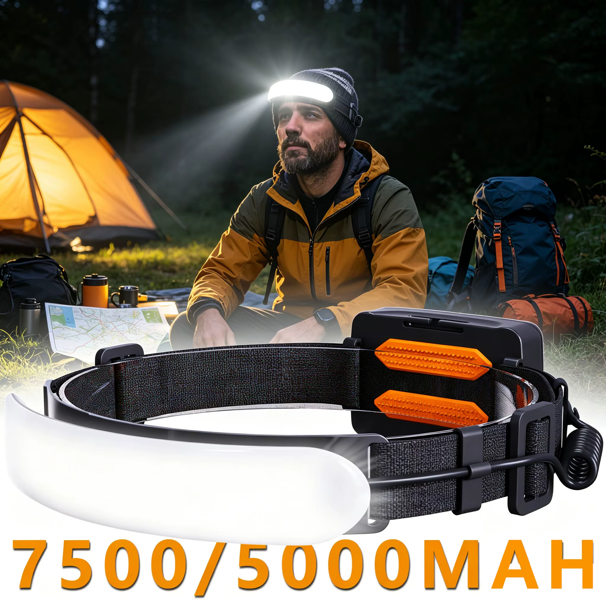 Lampe frontale rechargeable