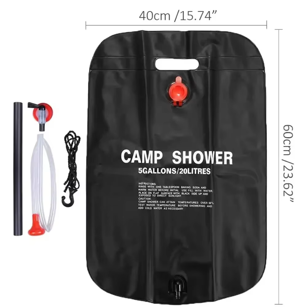 Sac de douche extérieur de grande capacité 20l