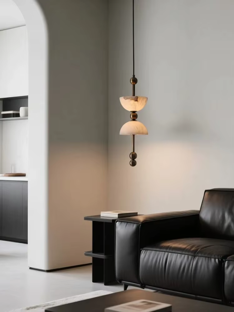 Lustres en marbre espagnol vintage pour restaurant, couloir, maison d'hôtes, hôtel, chambre à coucher, lampe murale de chevet, décoration intérieure, luminaire LED