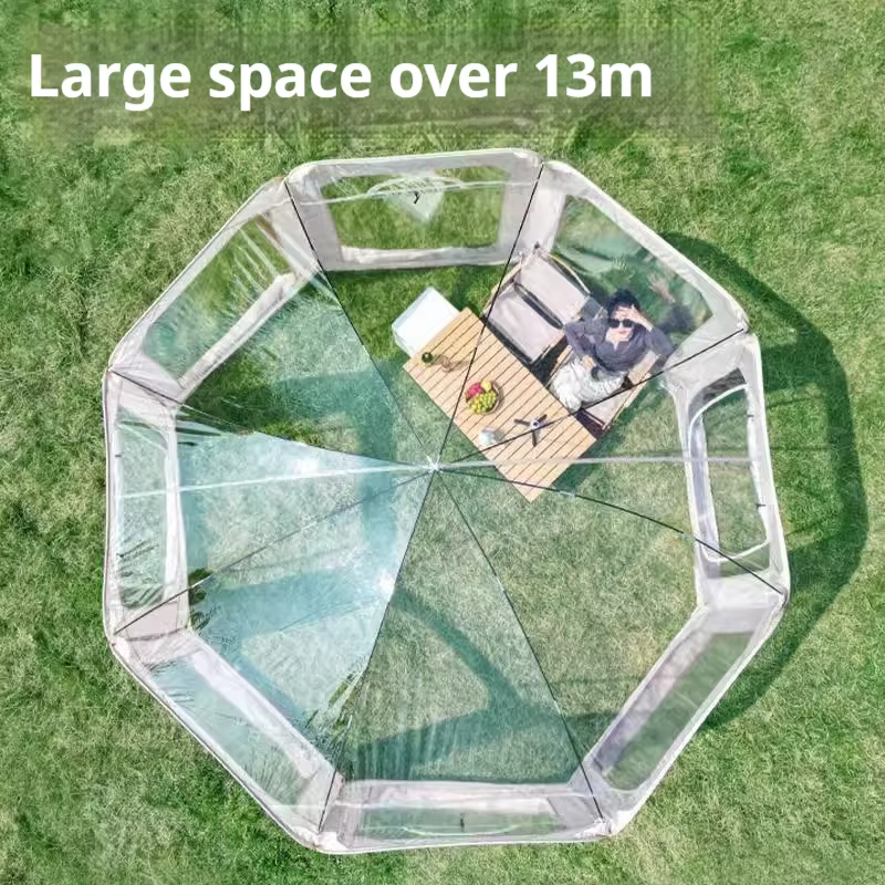 Tente transparente sphérique pour camping en plein air, ciel étoilé, maison à bulles, salon de soleil quatre saisons, restauration, ySigned, nuit