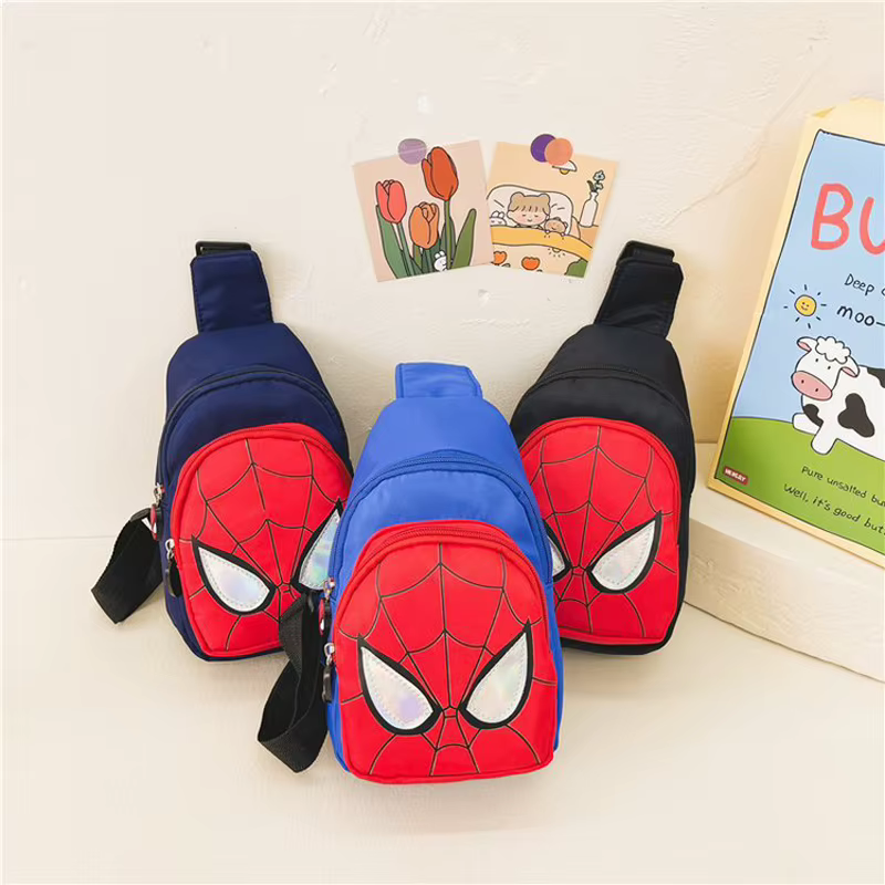 Sac de poitrine Spider-Man super cool, sac à bandoulière de dessin animé, sac décontracté tendance, sac de voyage, sac messager, cadeau d'anniversaire