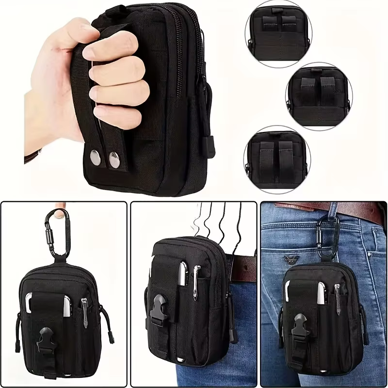Sac banane unisexe robuste - Sac de téléphone multi-poches pour la randonnée