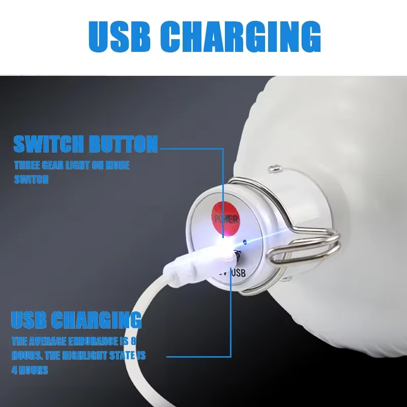 USB Rechargeable Camping lumières lumière LED lanterne Portable ampoule de secours lampe haute puissance tentes