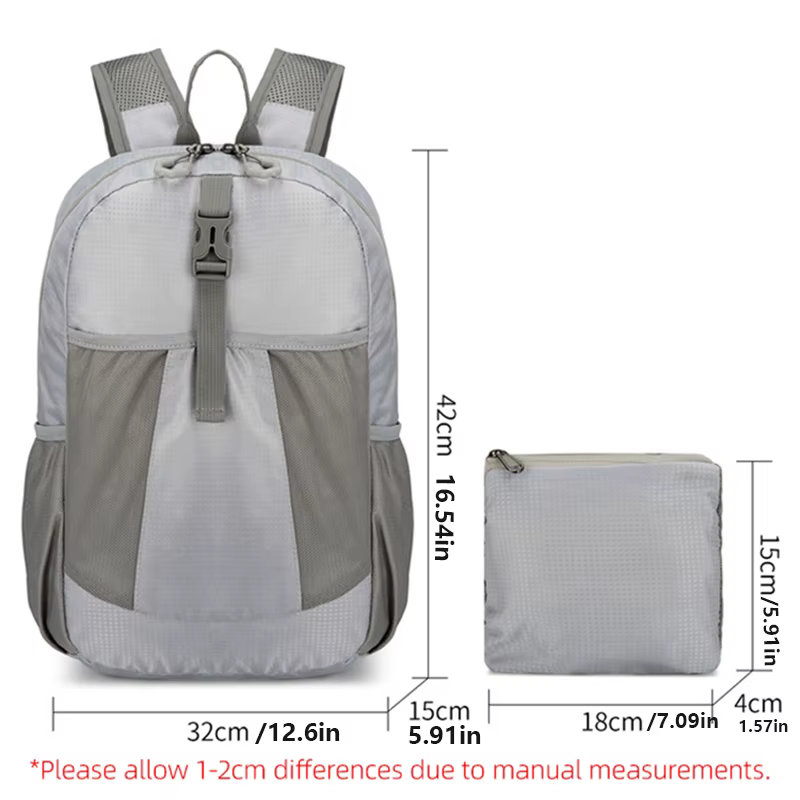 Nouveaux sacs à dos de randonnée pliables sac à dos résistant à l'eau petit sac à dos pliant de 20L pour les voyages Camping vacances